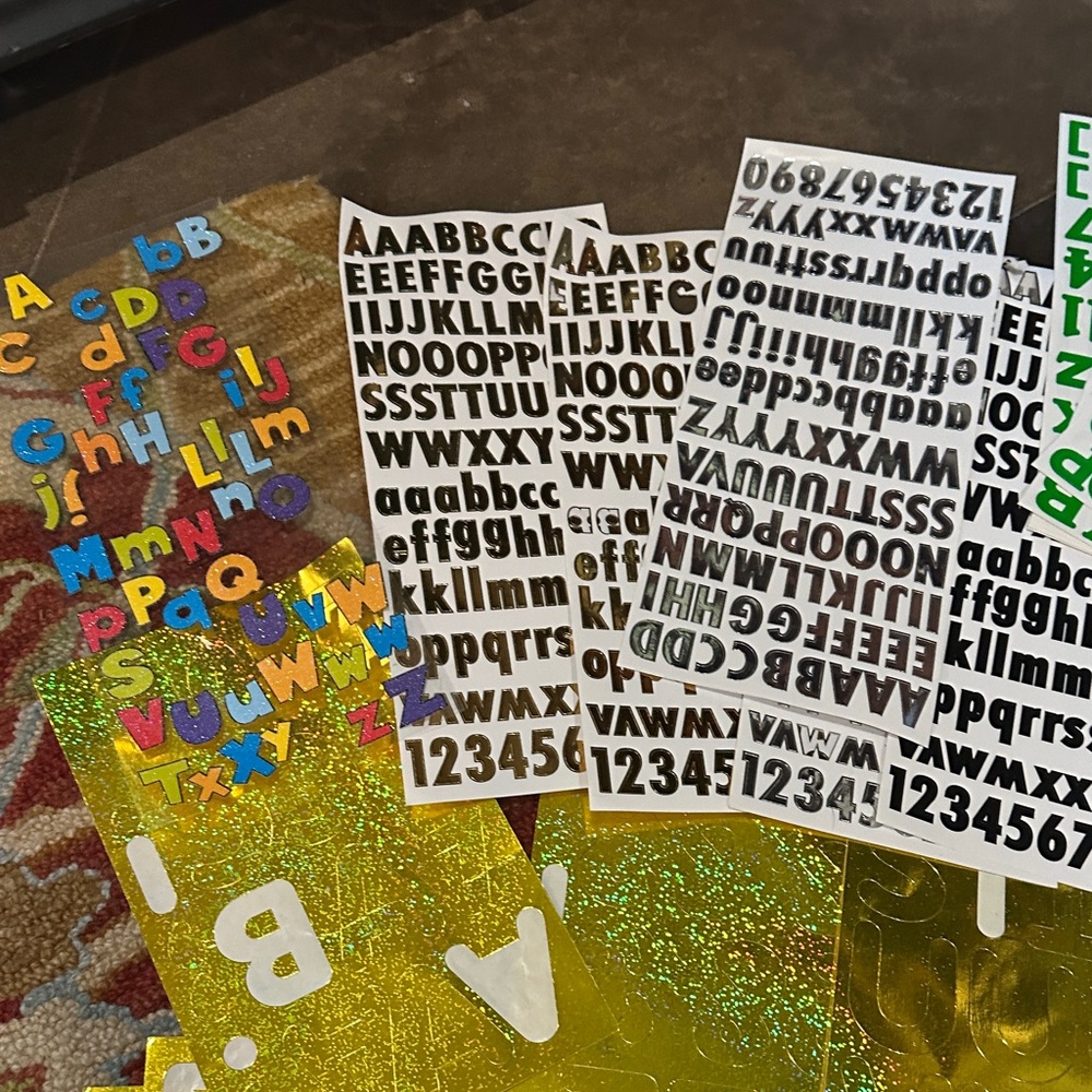 Colorful Alphabet and miscellaneous Sticker Set - Picture 3 of 16